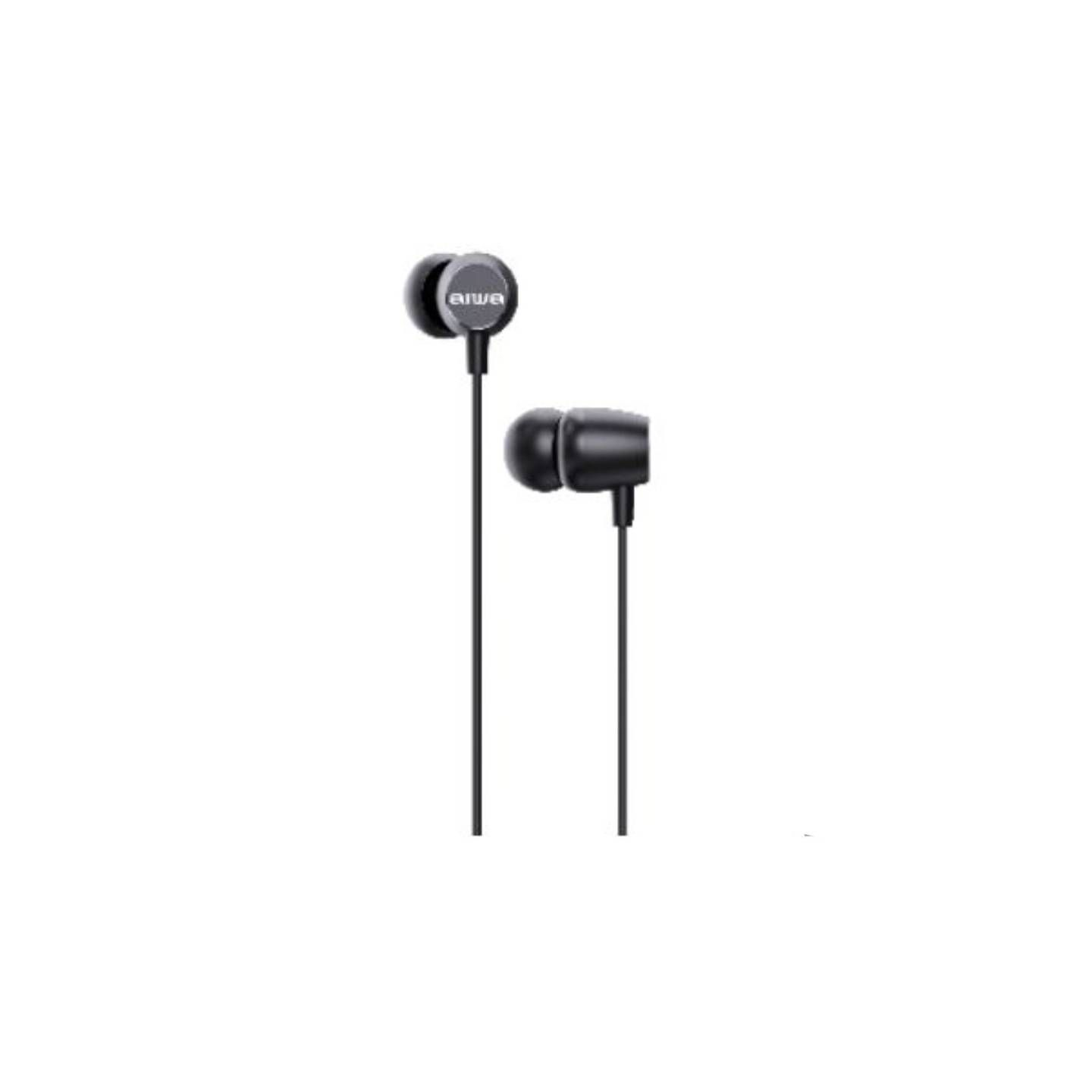 Auriculares intrauditivos aiwa estm-20bk/ jack 3.5/ negros