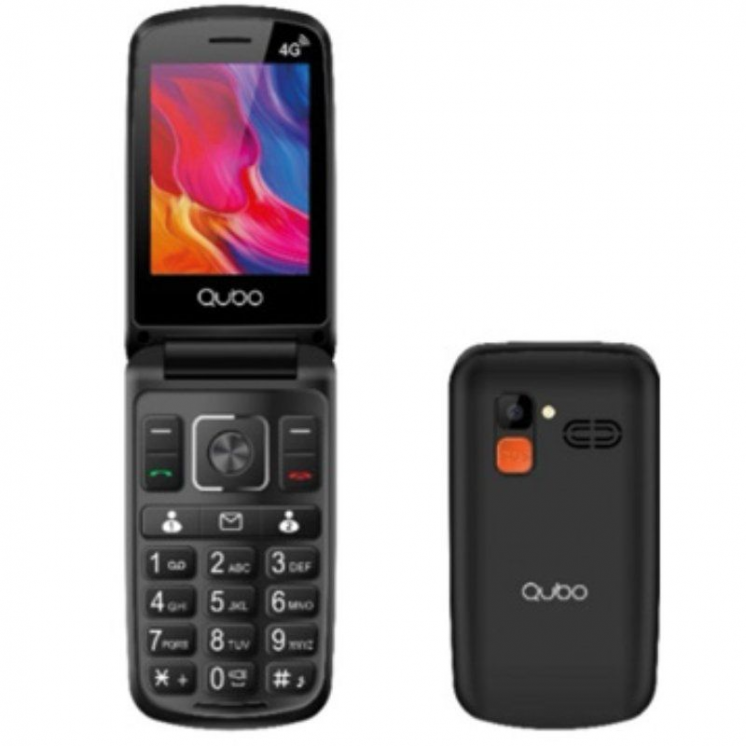 Teléfono móvil qubo p-210nw 4g para personas mayores/ negro