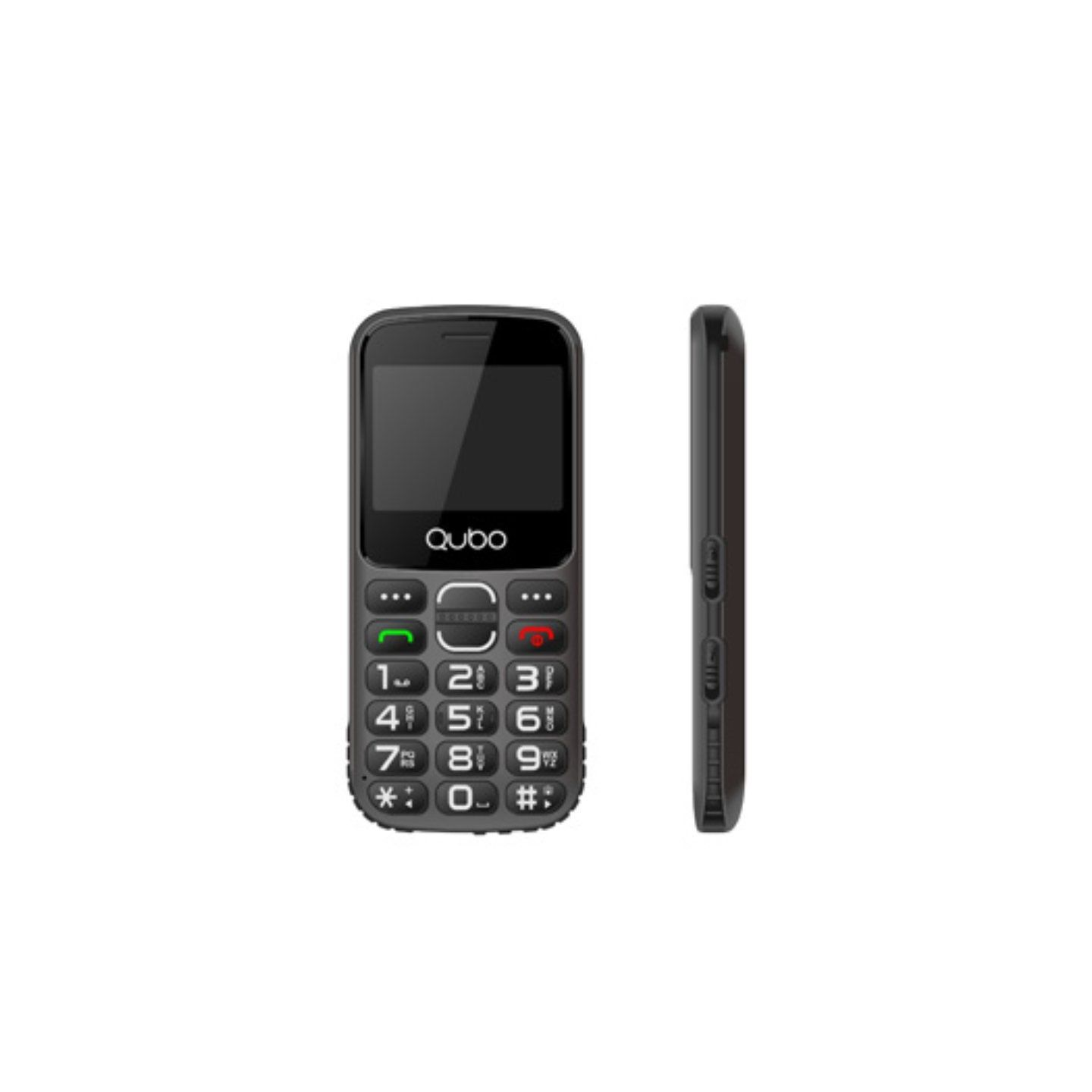 Teléfono móvil qubo x-230bkc para personas mayores/ negro