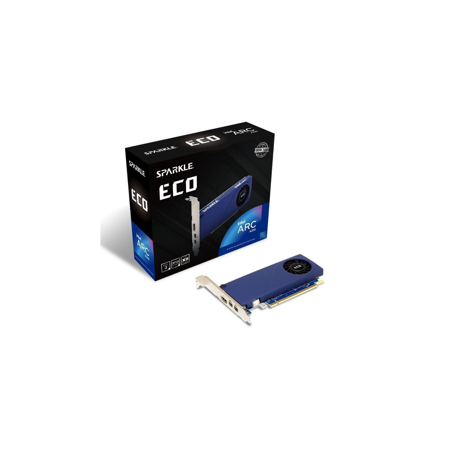 Tarjeta gráfica sparkle intel arc a310 eco/ 4gb gddr6/ compatible con perfil bajo