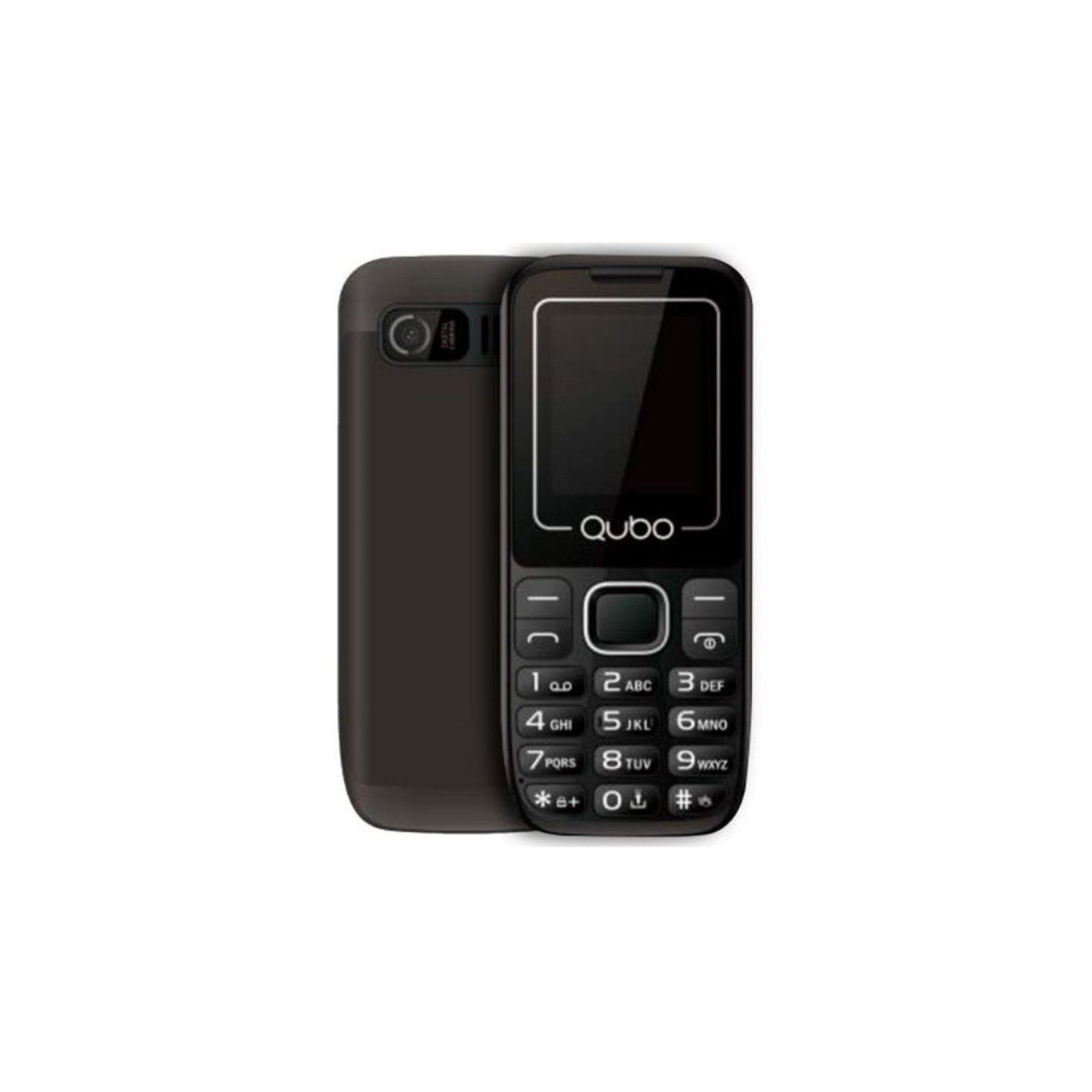 Teléfono móvil qubo p-180bk para personas mayores/ negro