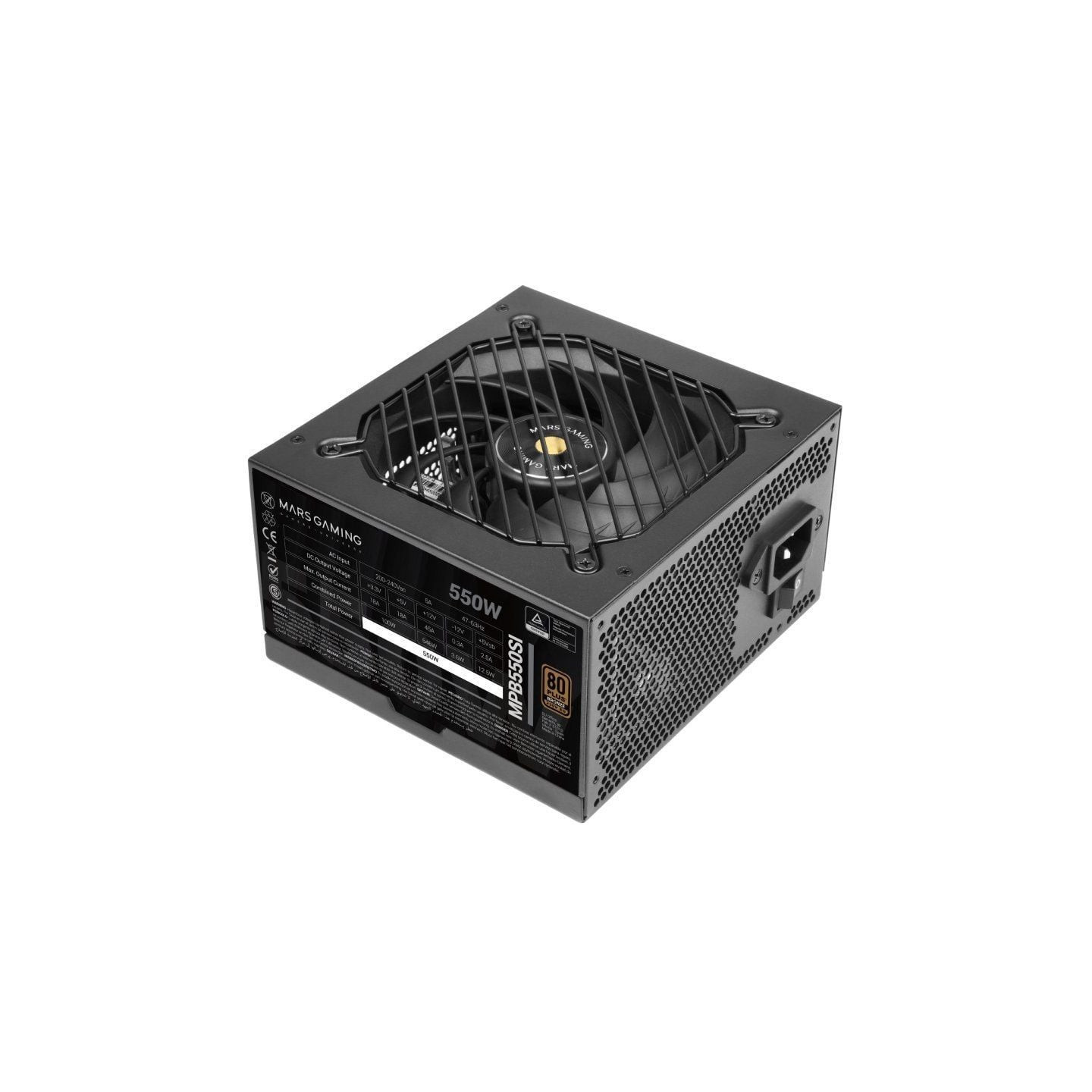 Fuente de alimentación mars gaming mpb550si/ 550w/ ventilador 12cm/ 80 plus bronze