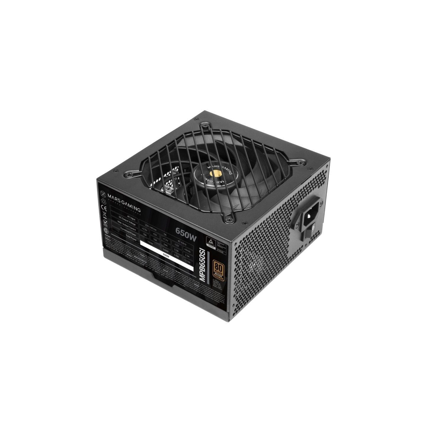 Fuente de alimentación mars gaming mpb650si/ 650w/ ventilador 12cm/ 80 plus bronze