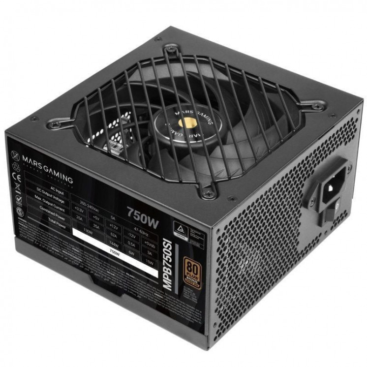 Fuente de alimentación mars gaming mpb750si/ 750w/ ventilador 12cm/ 80 plus bronze