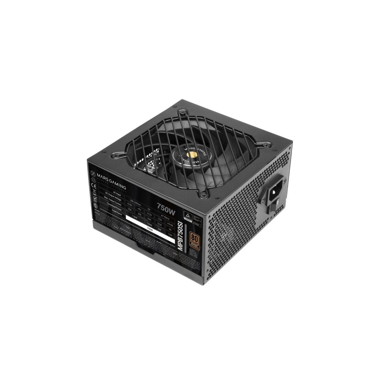 Fuente de alimentación mars gaming mpb750si/ 750w/ ventilador 12cm/ 80 plus bronze