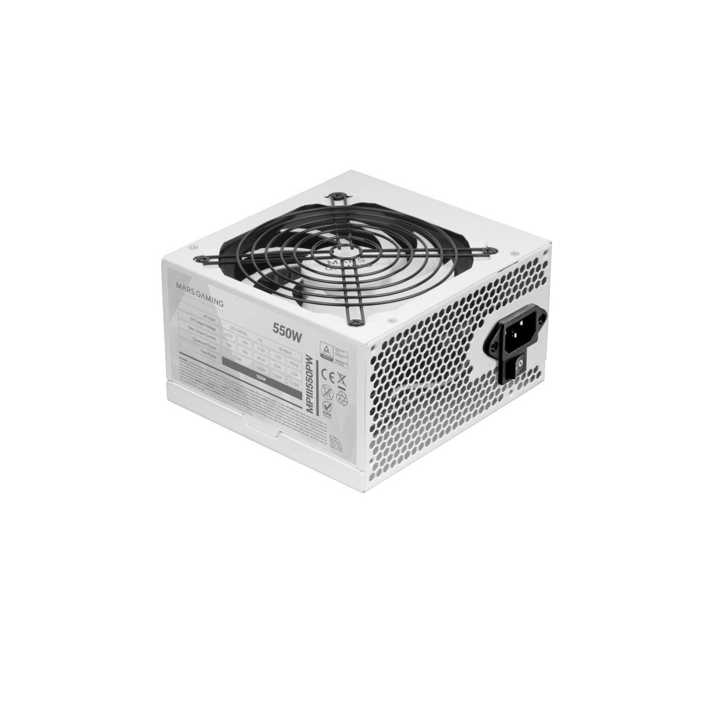 Fuente de alimentación mars gaming mpiii550p/ 550w/ ventilador 12cm