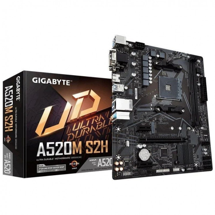 Placa base gigabyte a520m s2h socket am4/ micro atx