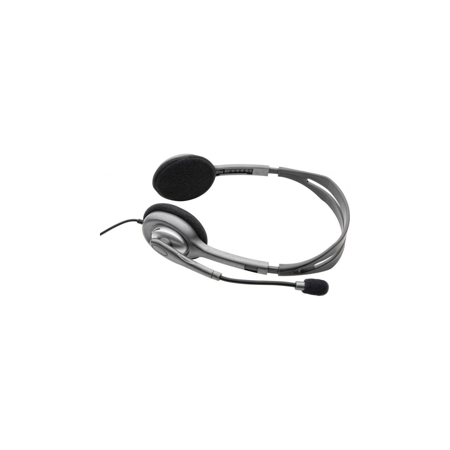 Auriculares logitech h110/ con micrófono/ jack 3.5/ plateados