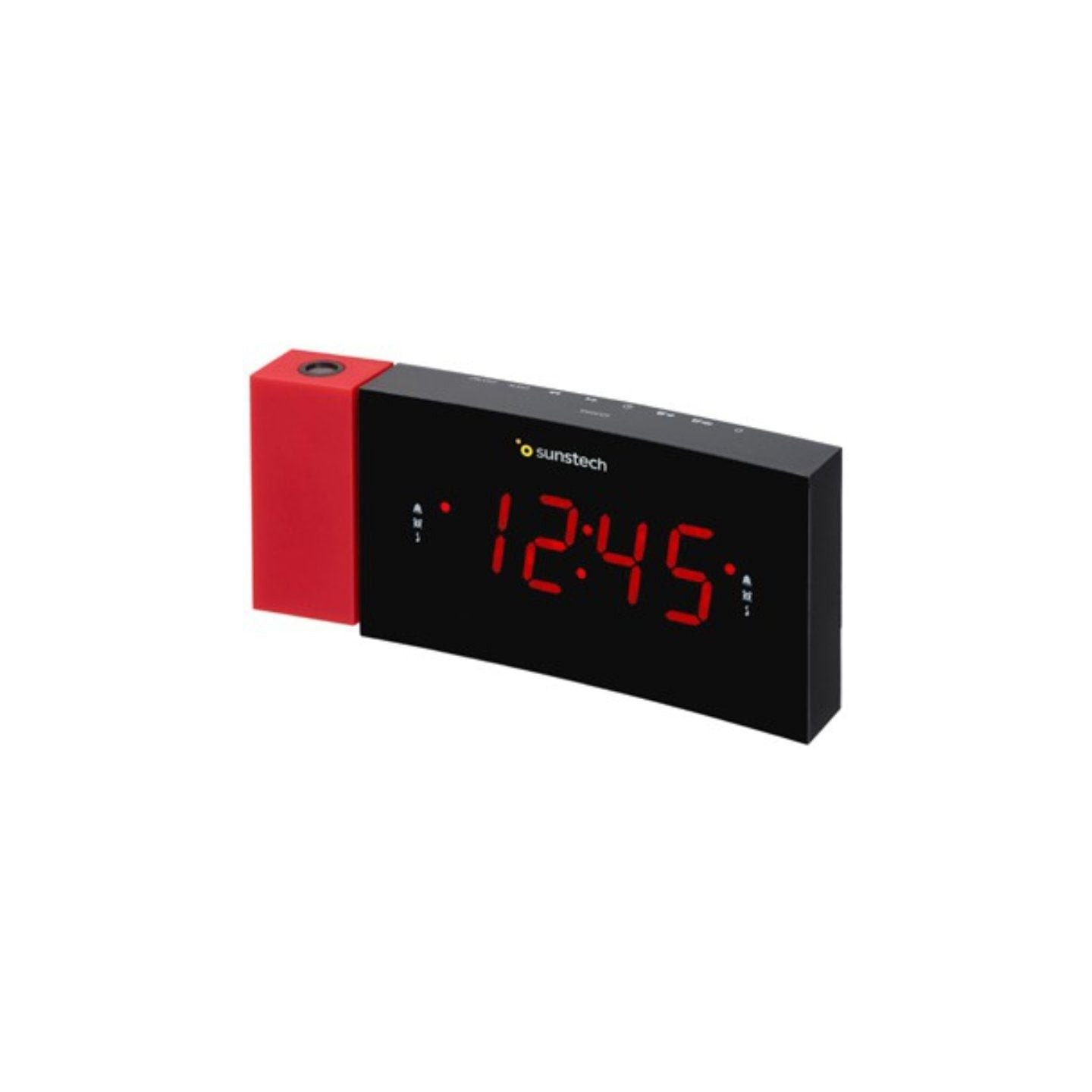 Despertador sunstech frdp3/ radio fm/ rojo