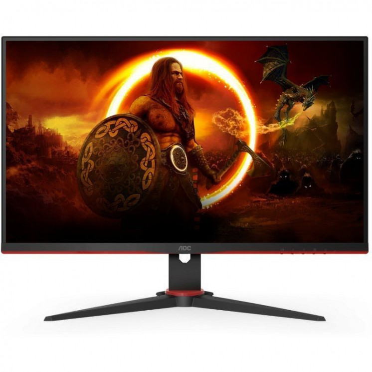 Monitor gaming aoc q27g2e/bk 27'/ qhd/ 1ms/ 144hz/ va/ negro y rojo