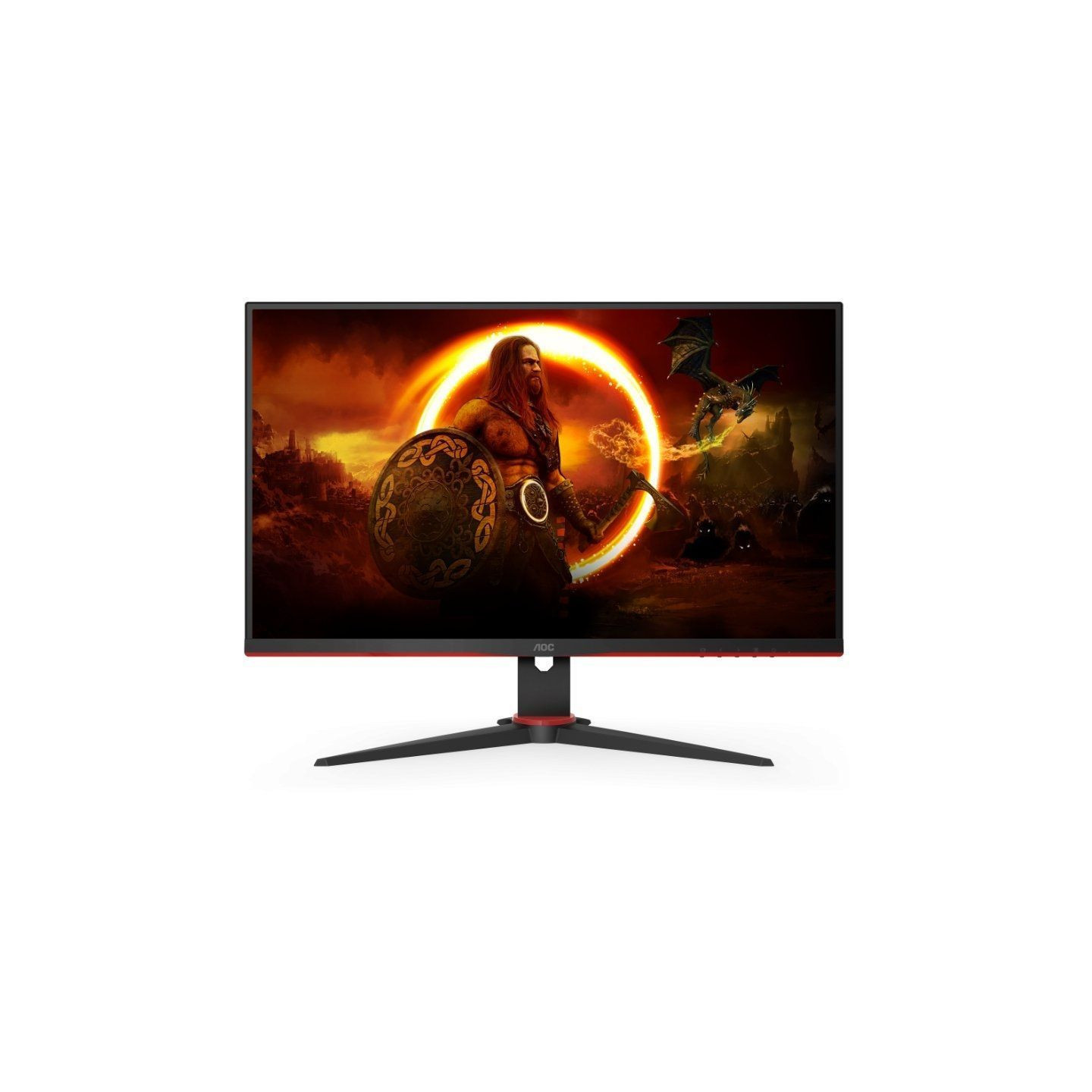 Monitor gaming aoc q27g2e/bk 27'/ qhd/ 1ms/ 144hz/ va/ negro y rojo