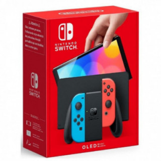 Nintendo Switch Versión OLED Azul Neón/Rojo Neón/ Incluye Base/ 2 Mandos Joy-Con