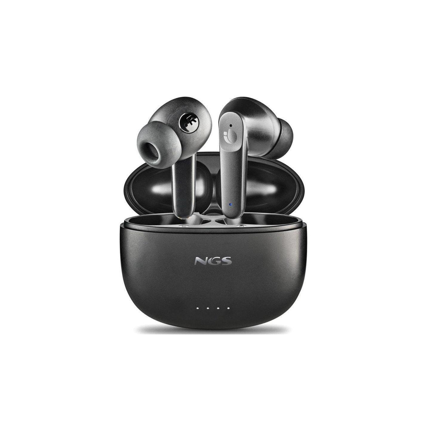 Auriculares bluetooth ngs ártica hush con estuche de carga/ autonomía 4h/ negros