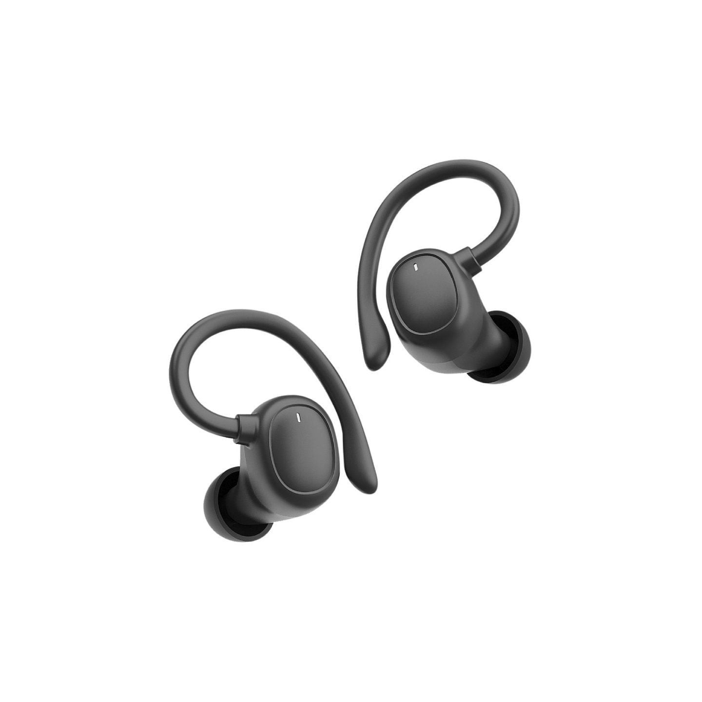 Auriculares deportivos bluetooth muvit io smart true wireless sport enc con estuche de carga/ autonomía 6h/ negros