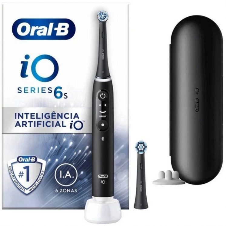 Cepillo dental braun oral-b io 6/ incluye 2 recambios/ negro