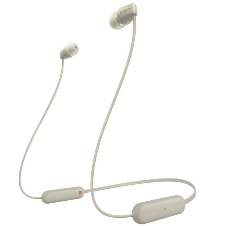 Auriculares inalámbrico intrauditivos sony wi-c100/ con micrófono/ bluetooth/ beige