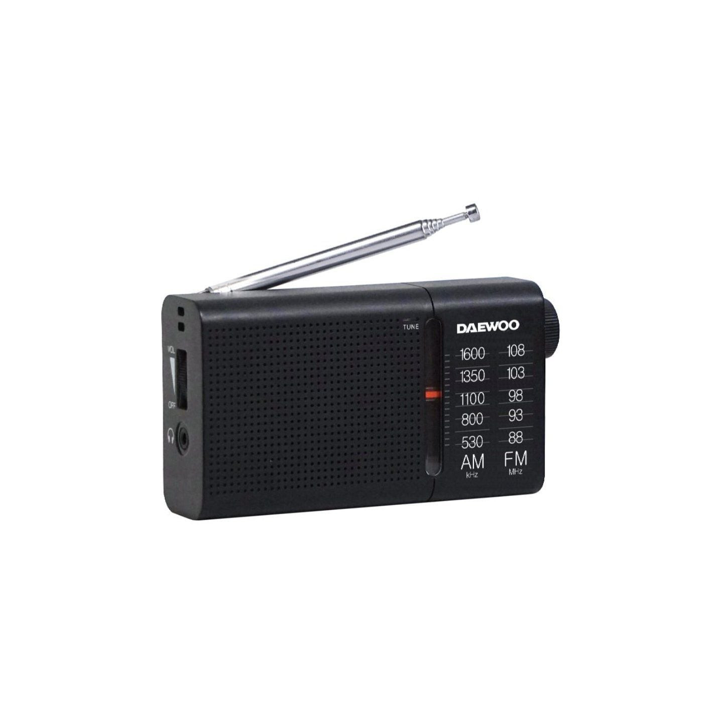 Radio portátil daewoo dw1119/ negra