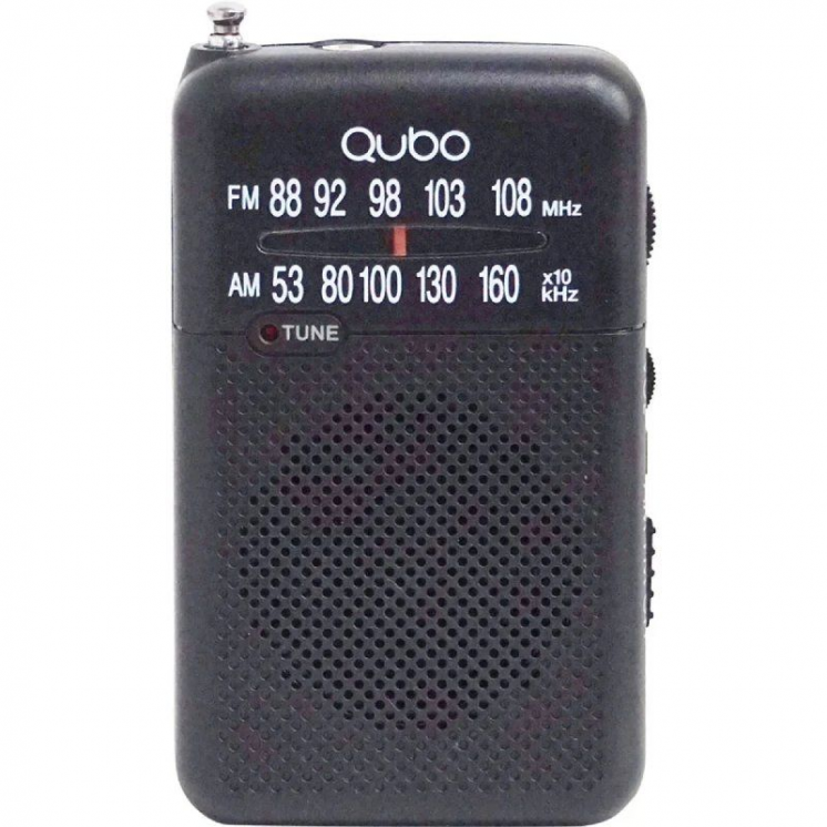 Radio portátil qubo r-s1/ negro