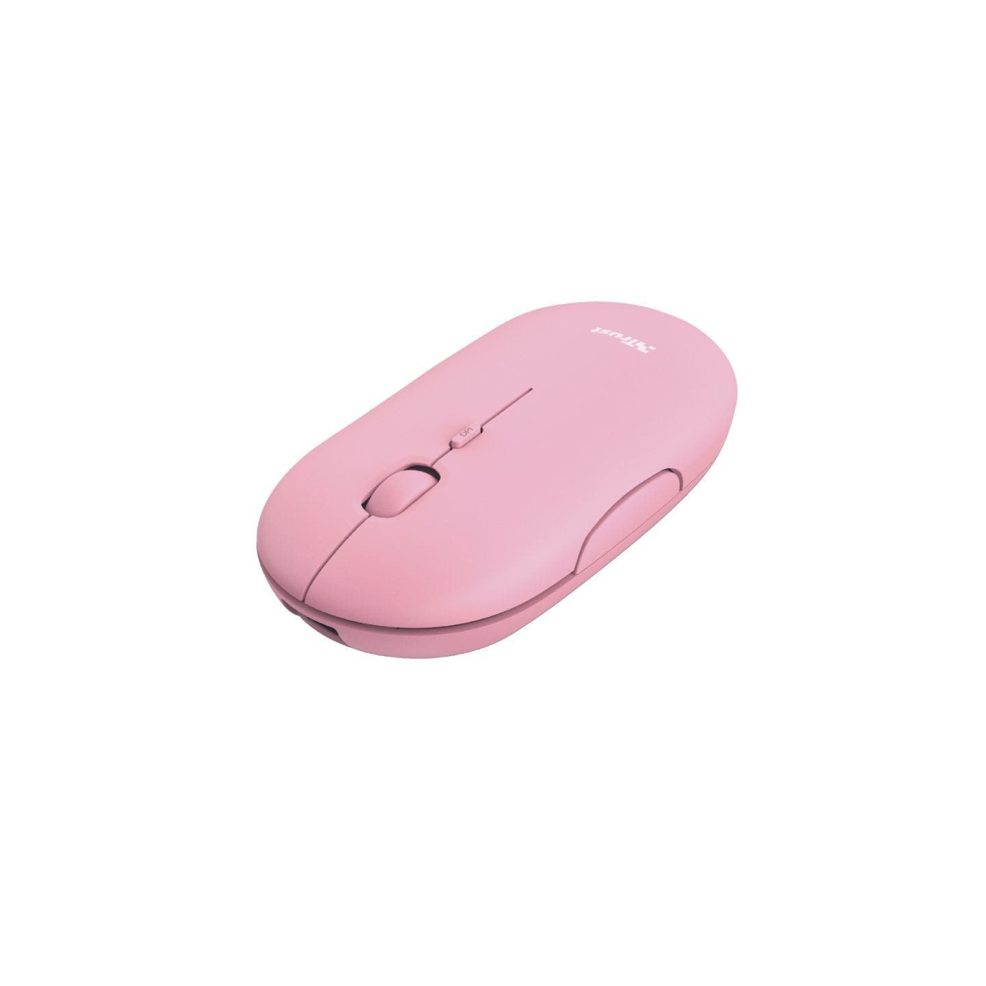 Ratón inalámbrico por bluetooth trust puck/ batería recargable/ hasta 1600 dpi/ rosa