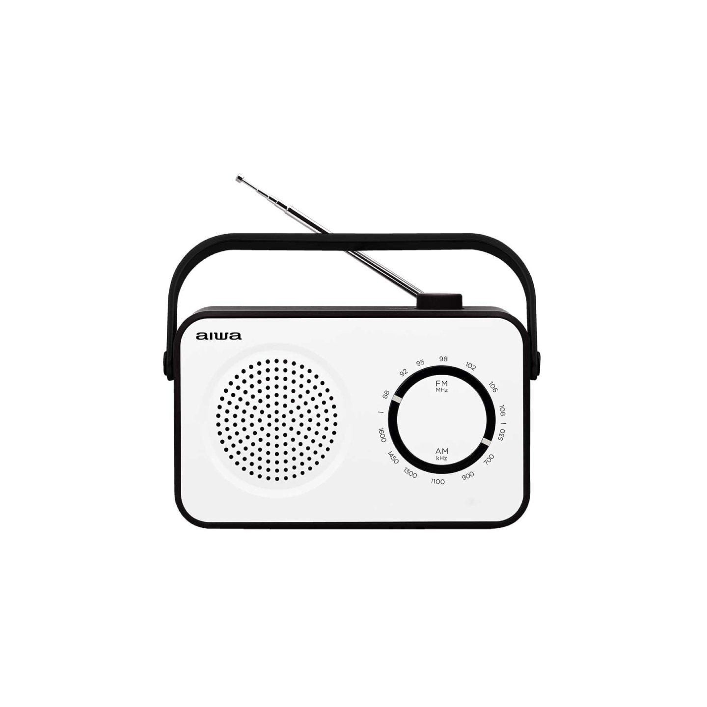 Radio portátil aiwa r-190bw/ 2w/ blanca