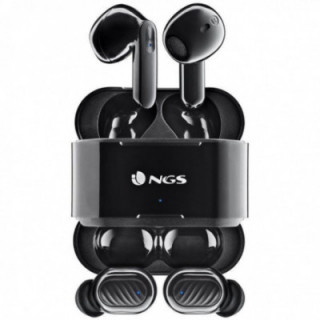 Auriculares bluetooth ngs ártica duo con estuche de carga/ autonomía 5h/ negros