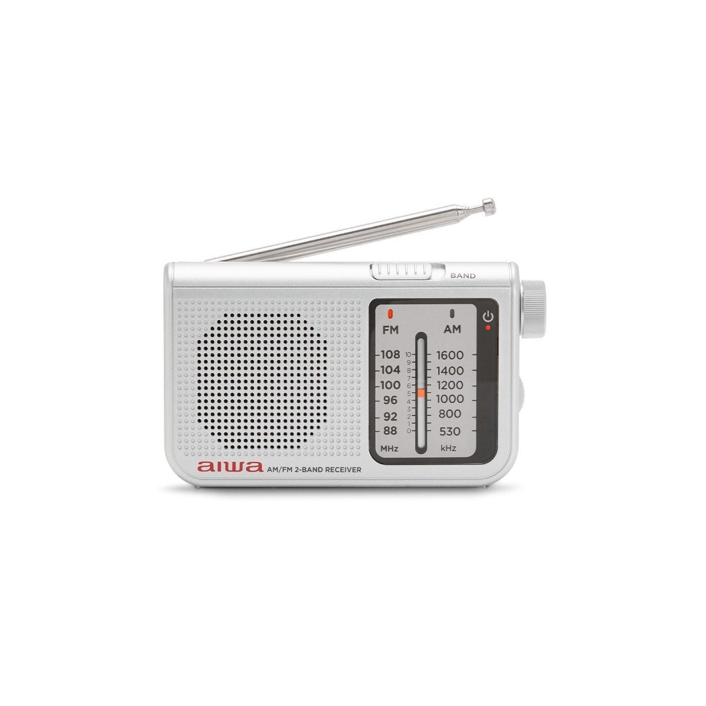 Radio portátil aiwa rs-55sl/ plateada