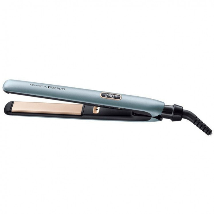 Plancha para el pelo remington shine therapy pro s9300/ azul