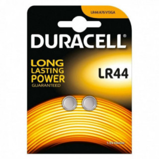 Pack de 2 pilas de botón duracell lr44/ 1.5v/ alcalinas