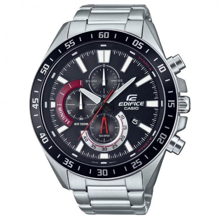 Reloj analógico casio edifice classic classic efv-620d-1a4vuef/ 55mm/ plata y negro