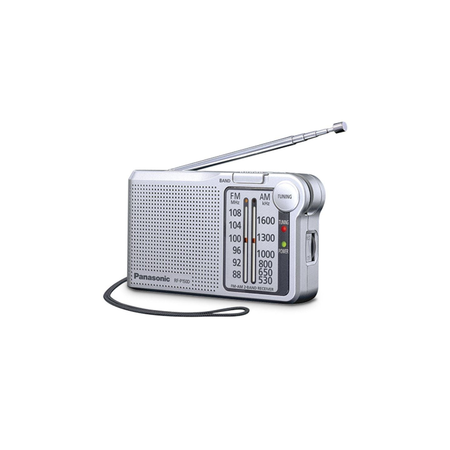 Radio portátil panasonic rf-p150d/ plateada