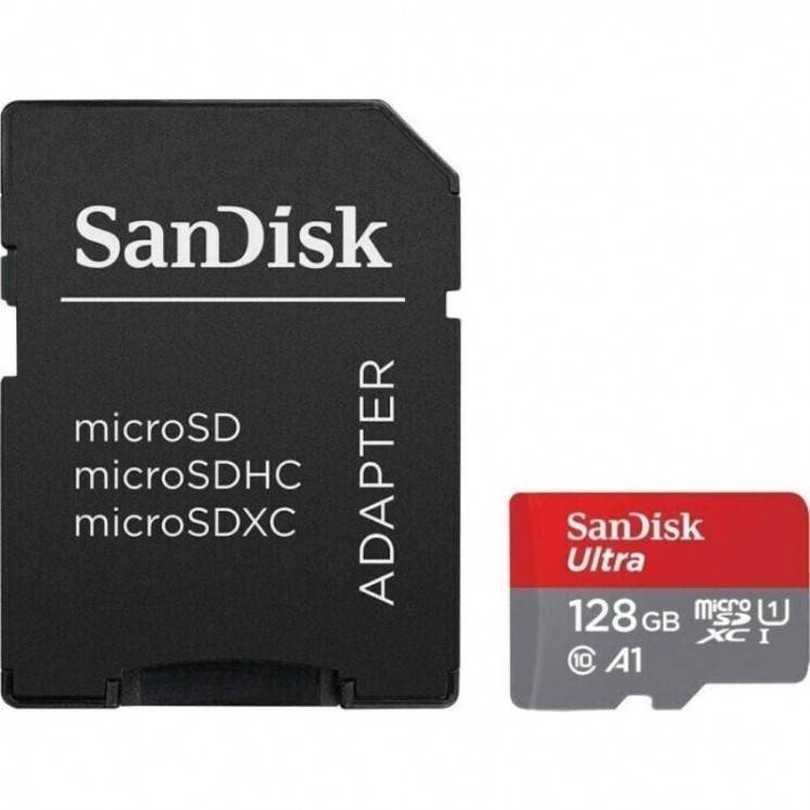 Tarjeta de memoria sandisk ultra 128gb microsd xc con adaptador/ clase 10/ 140mbs