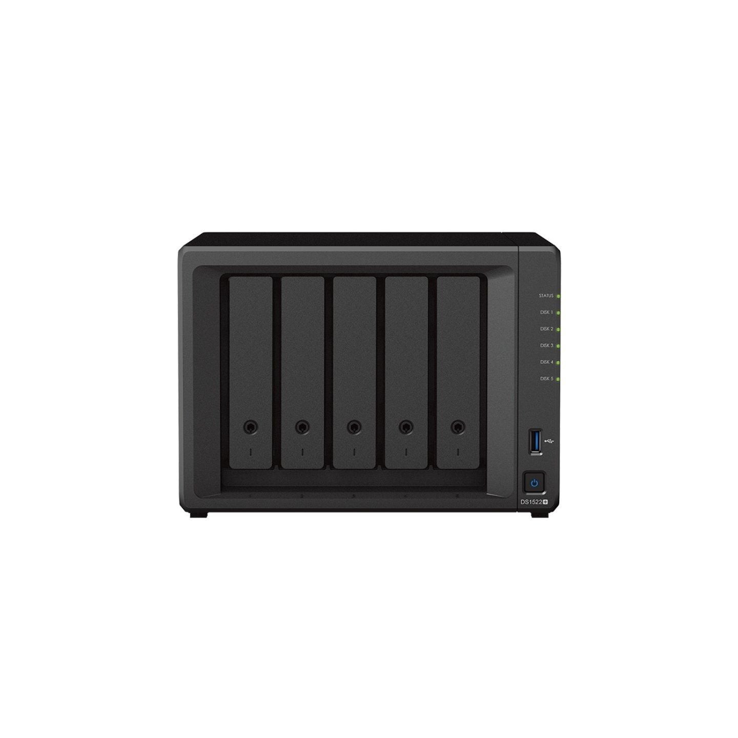 Nas synology diskstation ds1522+/ 5 bahía 3.5'- 2.5'/ 8gb ddr4/ formato torre