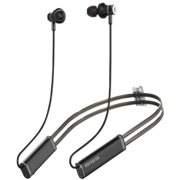 Auriculares inalámbricos deportivos aiwa estbtn-880/ con micrófono/ bluetooth/ negros