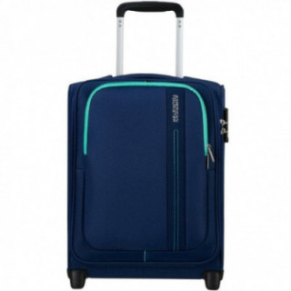 Maleta de cabina american tourister sea seeker upright/ 45x36x20cm/ 2 ruedas/ marino combate