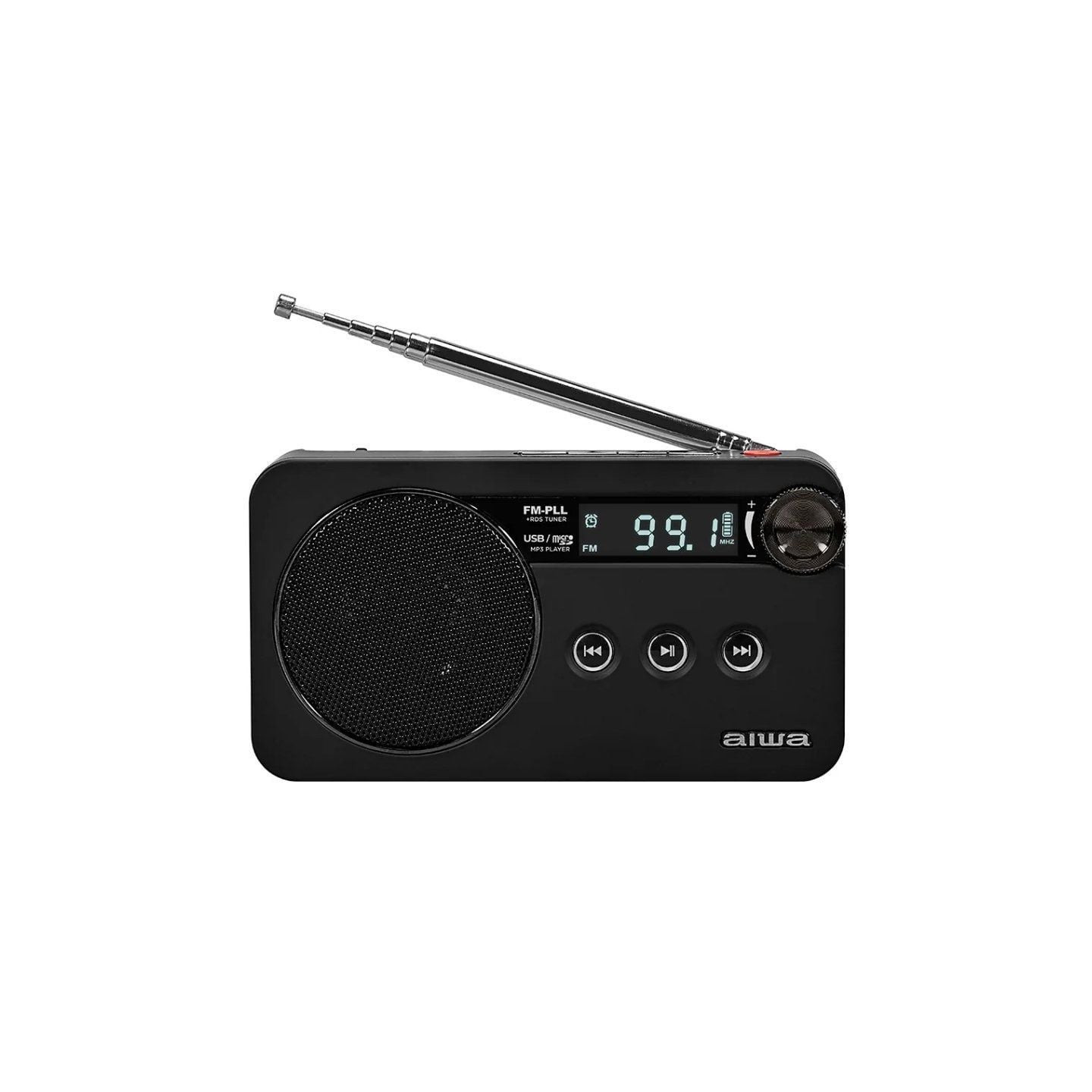 Radio portátil aiwa rs-77pllbk/ negra