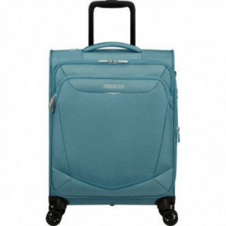 Maleta de cabina american tourister summerride spinner 55cm/ 55x40x23cm/ 4 ruedas/ azul brisa