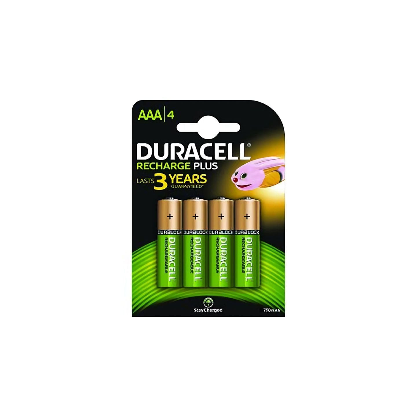 Pack de 4 pilas aaa duracell hr3-b/ 1.2v/ recargables