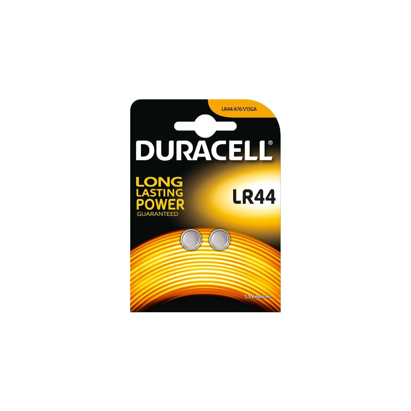 Pack de 2 pilas de botón duracell lr44/ 1.5v/ alcalinas