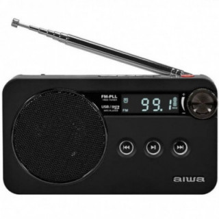 Radio portátil aiwa rs-77pllbk/ negra