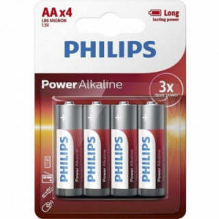 Pack de 4 pilas aa philips lr6p4b/10/ 1.5v/ alcalina