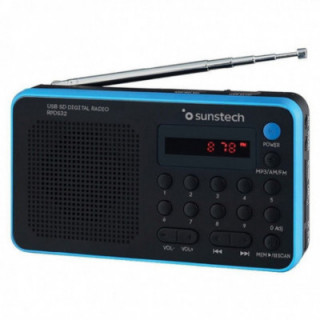 Radio portátil sunstech rpds32bl/ negra y azul