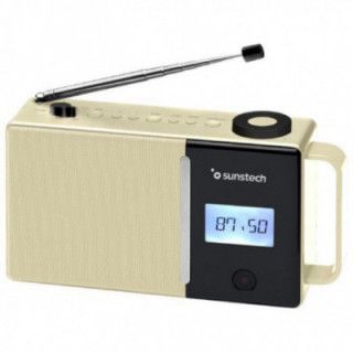 Despertador sunstech frdp3/ radio fm/ rojo