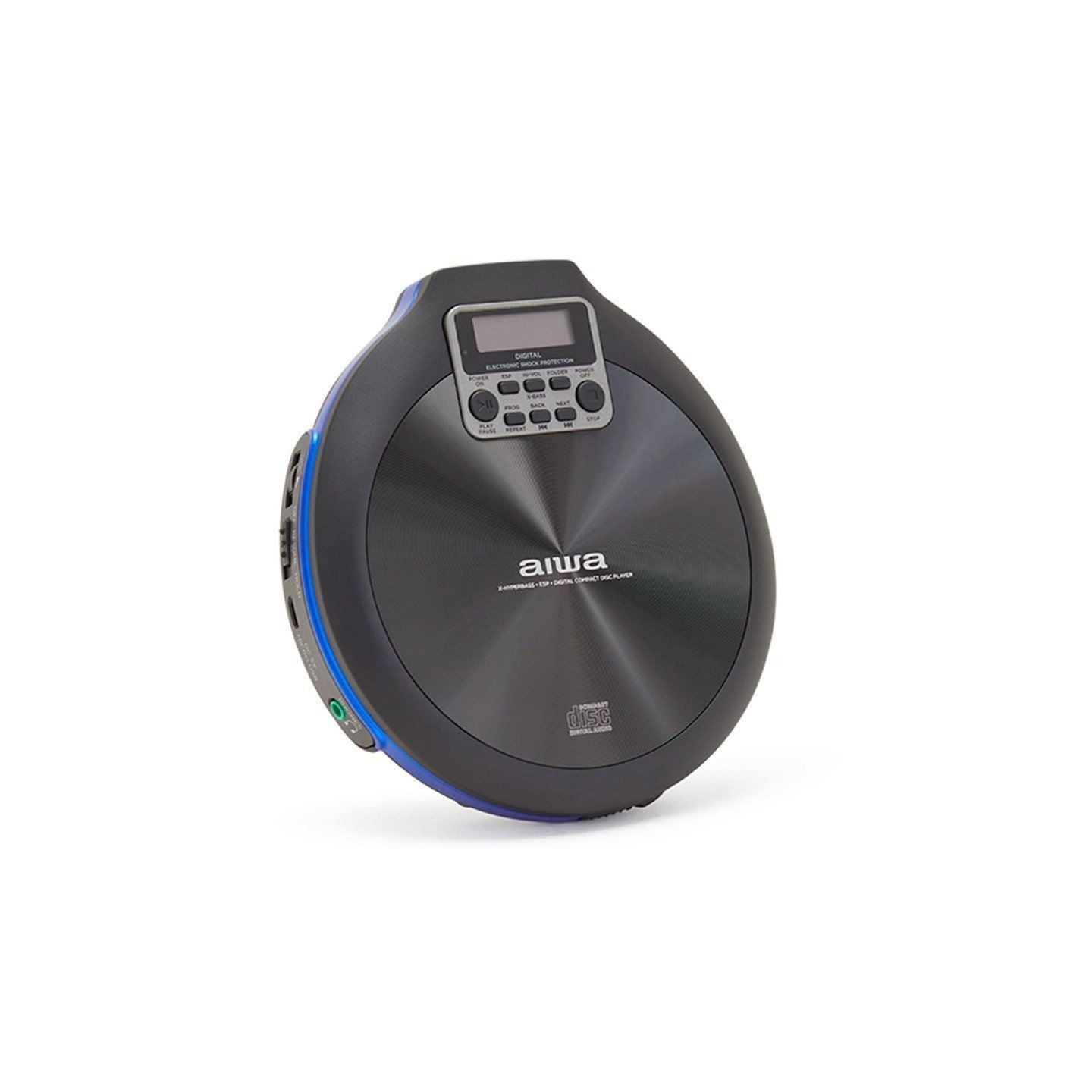 Reproductor de cd/cdr/mp3 aiwa walk pcd-810bl/ azul