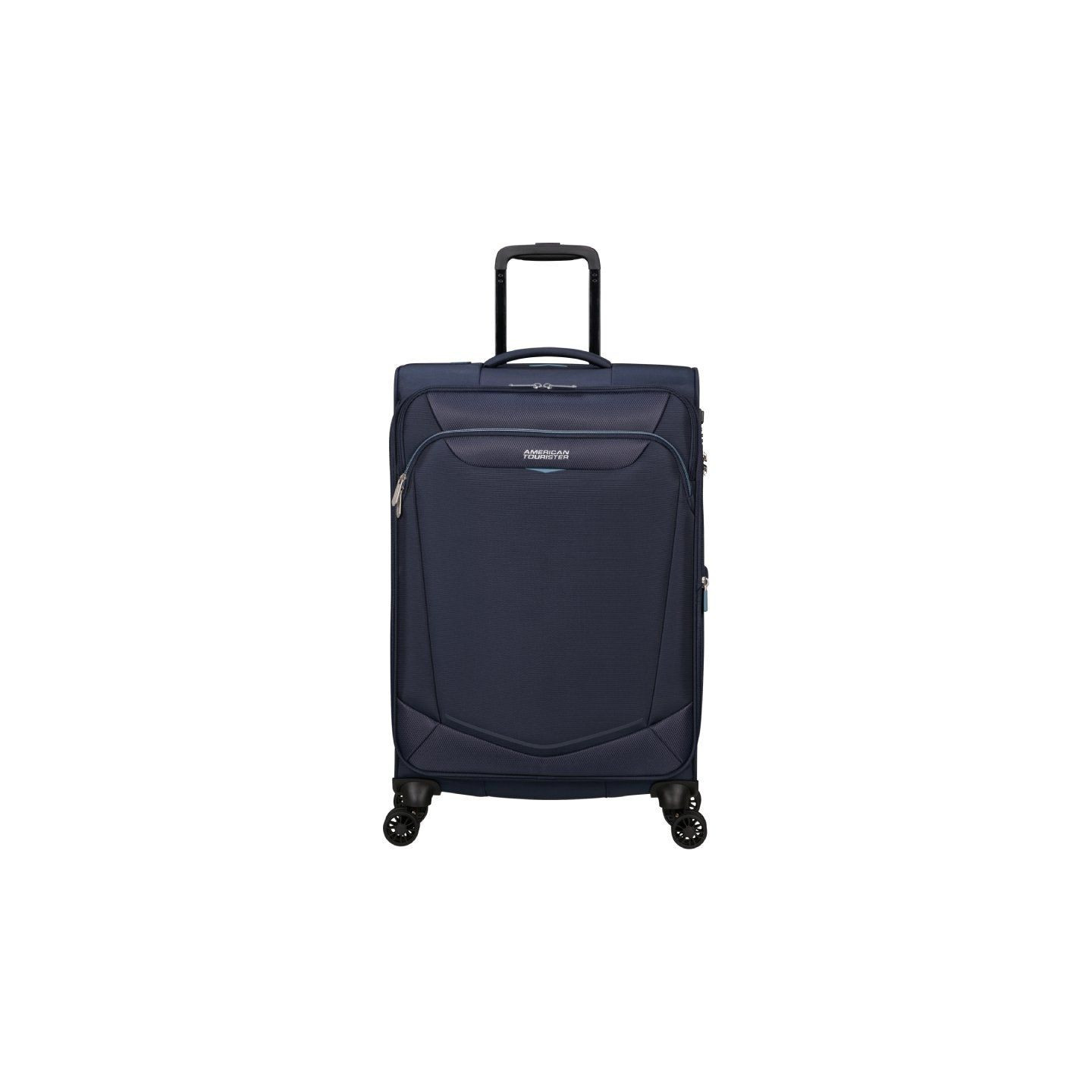 Maleta mediana american tourister summerride spinner 69cm/ 69x43x29cm/ 4 ruedas/ azul marino