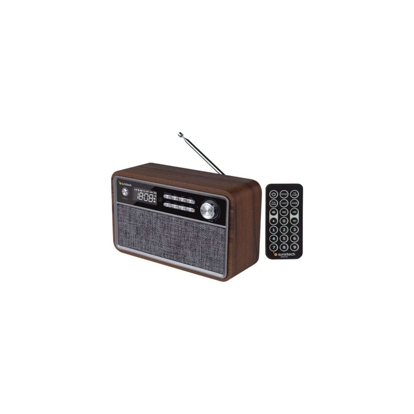 Radio vintage sunstech rpbt500/ madera