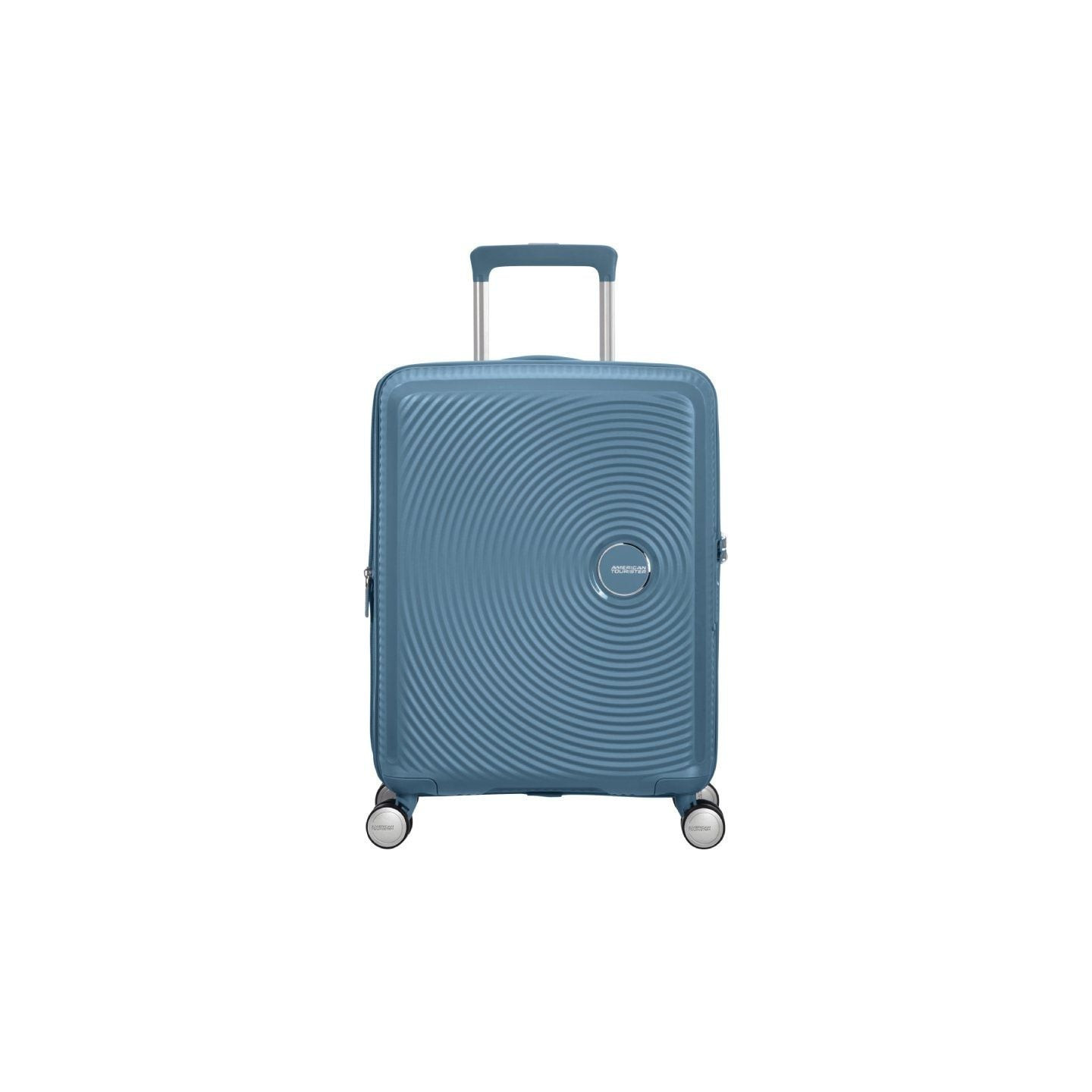 Maleta de cabina american tourister soundbox spinner 55cm/ 55x40x20cm/ 4 ruedas/ azul piedra