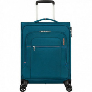 Maleta de cabina american tourister crosstrack spinner 55cm/ 55x40x20cm/ 4 ruedas/ marino y naranja