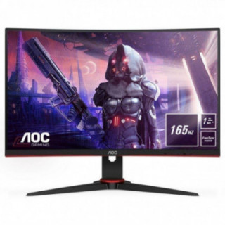 Monitor gaming curvo aoc c24g2ae 23.6'/ full hd/ 1ms/ 165hz/ va/ multimedia/ negro