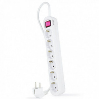 Regleta orbegozo en 4500 con carga inalámbrica/ 3 tomas de corriente/ 2 usb - 2 usb tipo c/ cable 1.5m/ blanca y gris