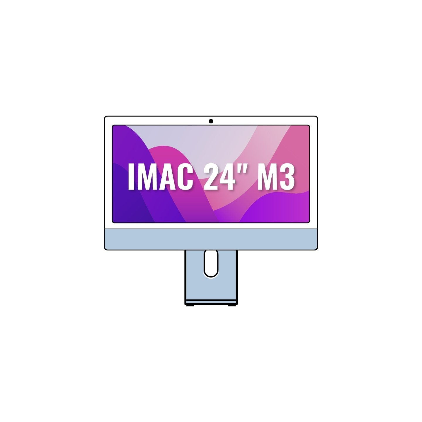 Apple imac 24' retina 4,5k / m3 8-core cpu/ 8gb/ 512gb ssd/ 10-core gpu/ azul